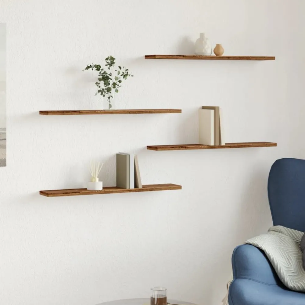 Hyllytasot 4 kpl, lastulevy, eri värejä ja kokoja (16495)*FinePRICE Outlet