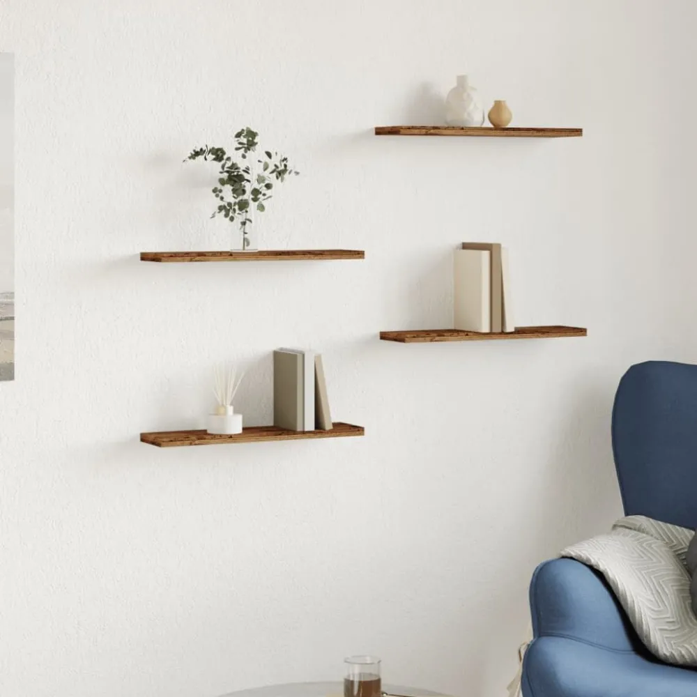Hyllytasot 4 kpl, lastulevy, eri värejä ja kokoja (16495)*FinePRICE Outlet