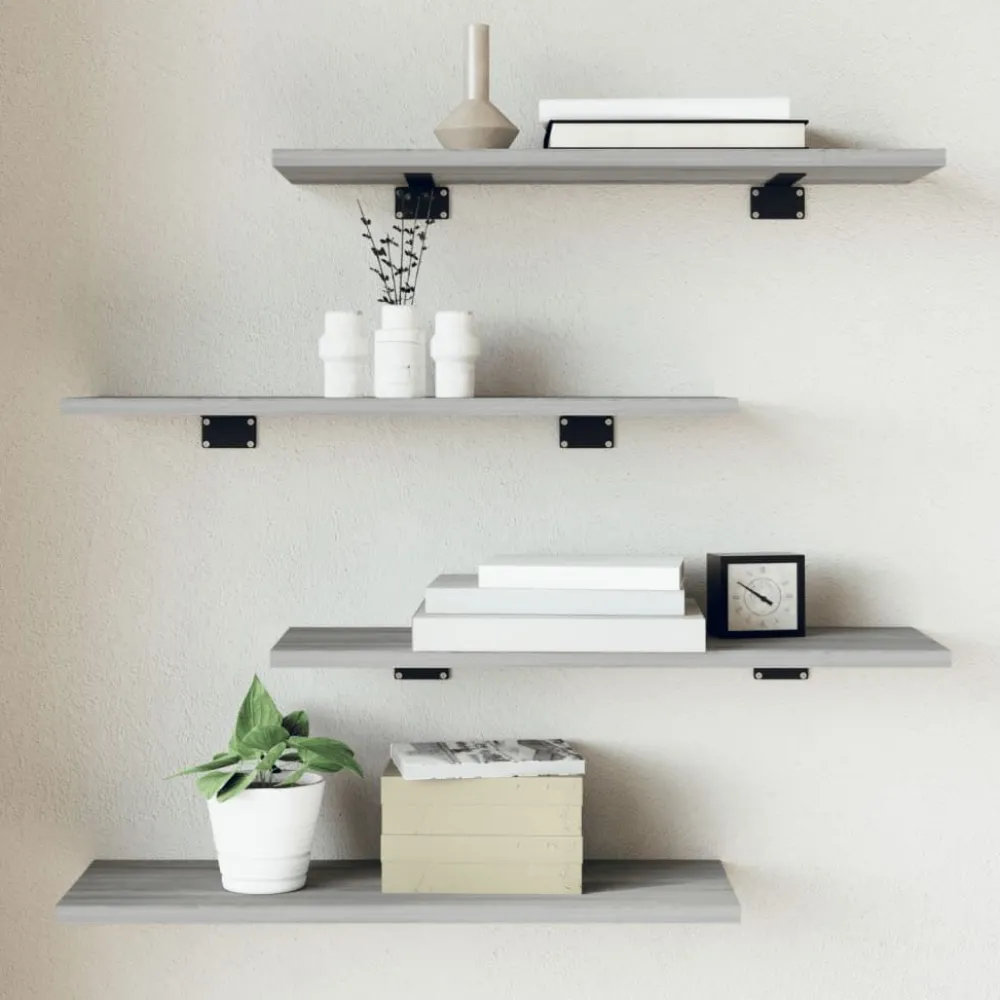 Hyllytasot 4 kpl, lastulevy, eri värejä ja kokoja (16495)*FinePRICE Outlet