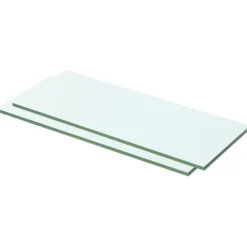 Hyllyt 2 kpl, kirkas lasi, 50x15 cm*FinePRICE Hot