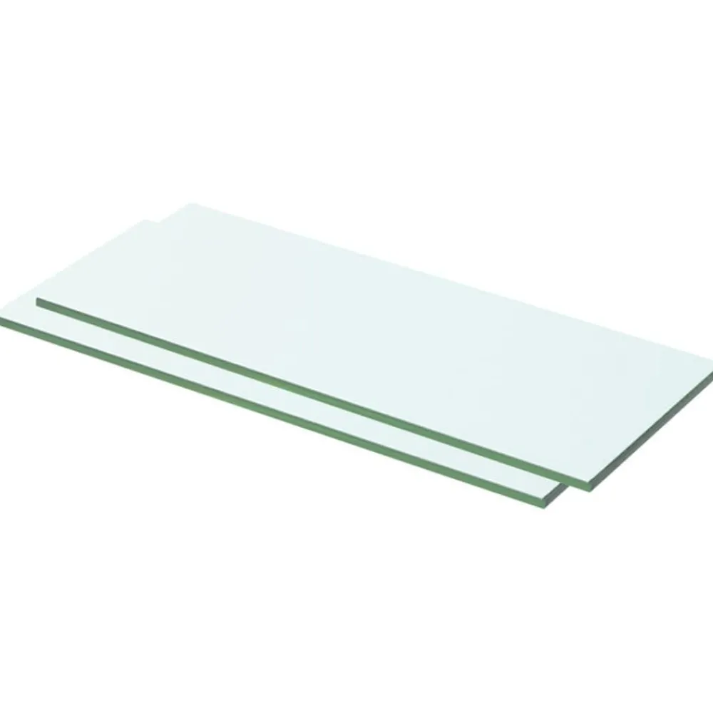 Hyllyt 2 kpl, kirkas lasi, 50x15 cm*FinePRICE Hot