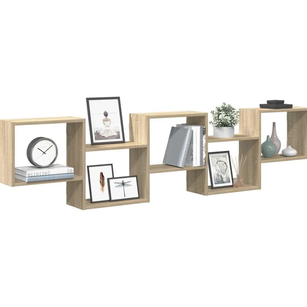Sale Hylly Wall Cube 5 lokeroa Sonoma Oak Engineered Wood (59997) Hyllyt