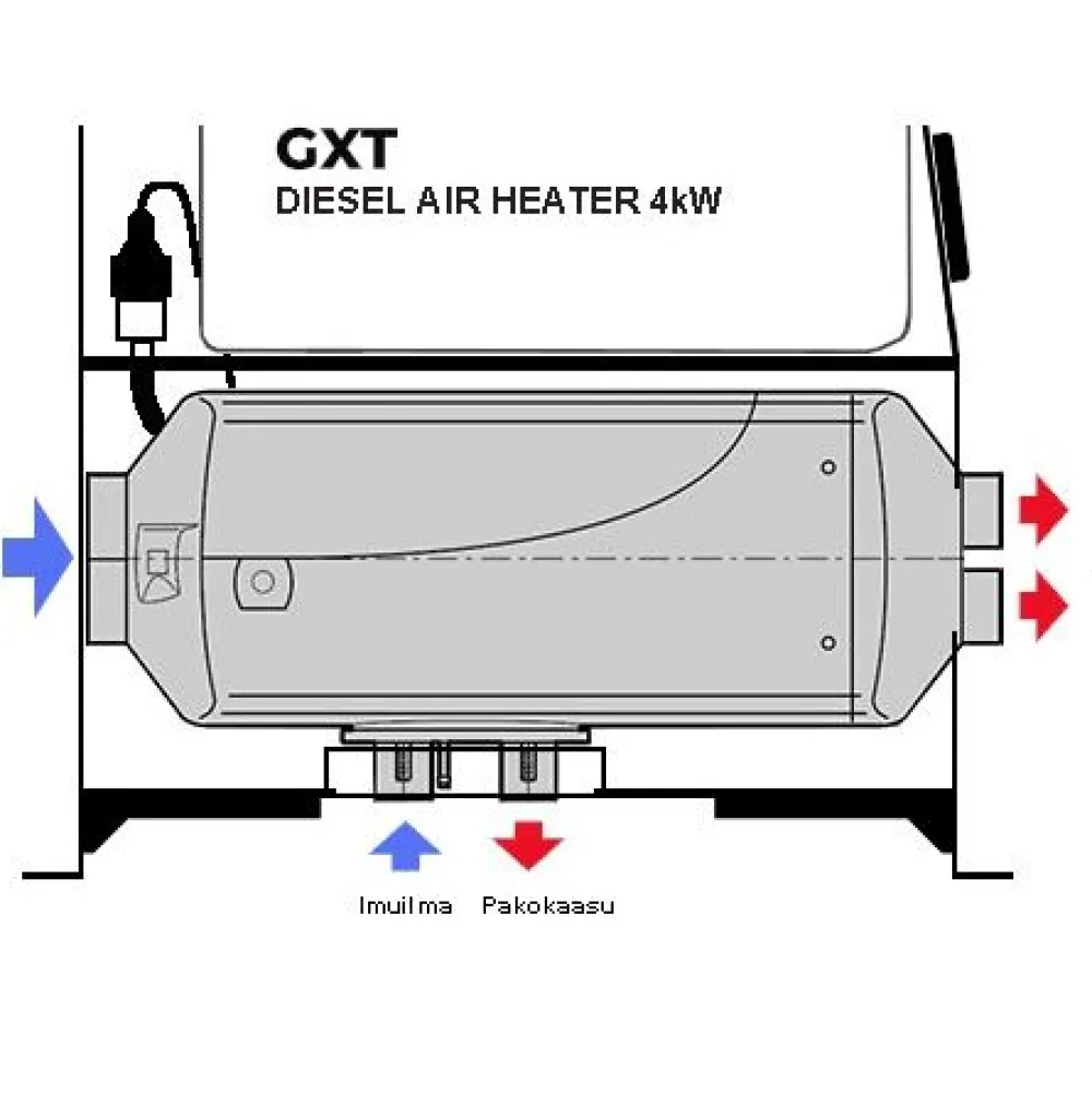 Online Ilmalämmitin , 4kW, 12V, diesel/polttoöljykäyttöinen Säteilylämmittimet