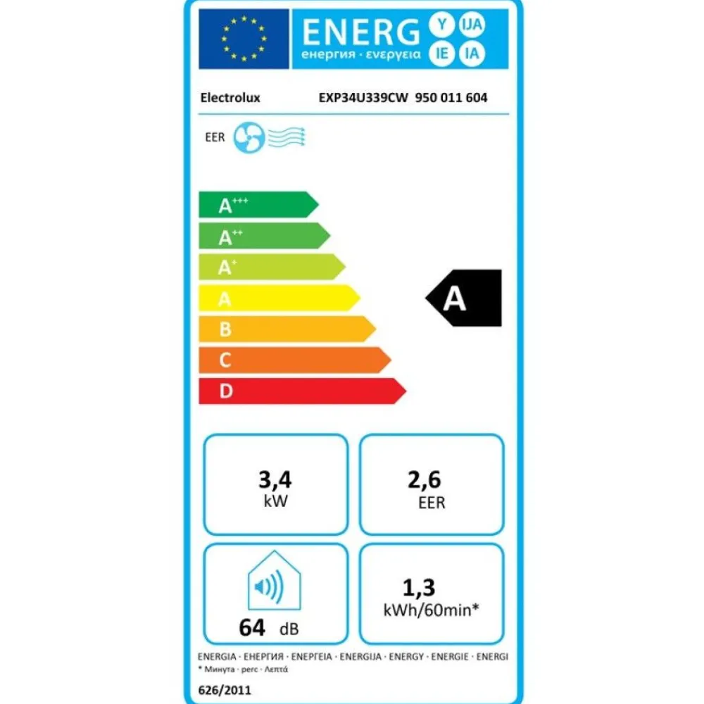 Ilmastointilaite Comfort 600 EXP34U339CW, siirrettävä, 3500W, 12000BTU, valkoinen Ilmastointilaitteet
