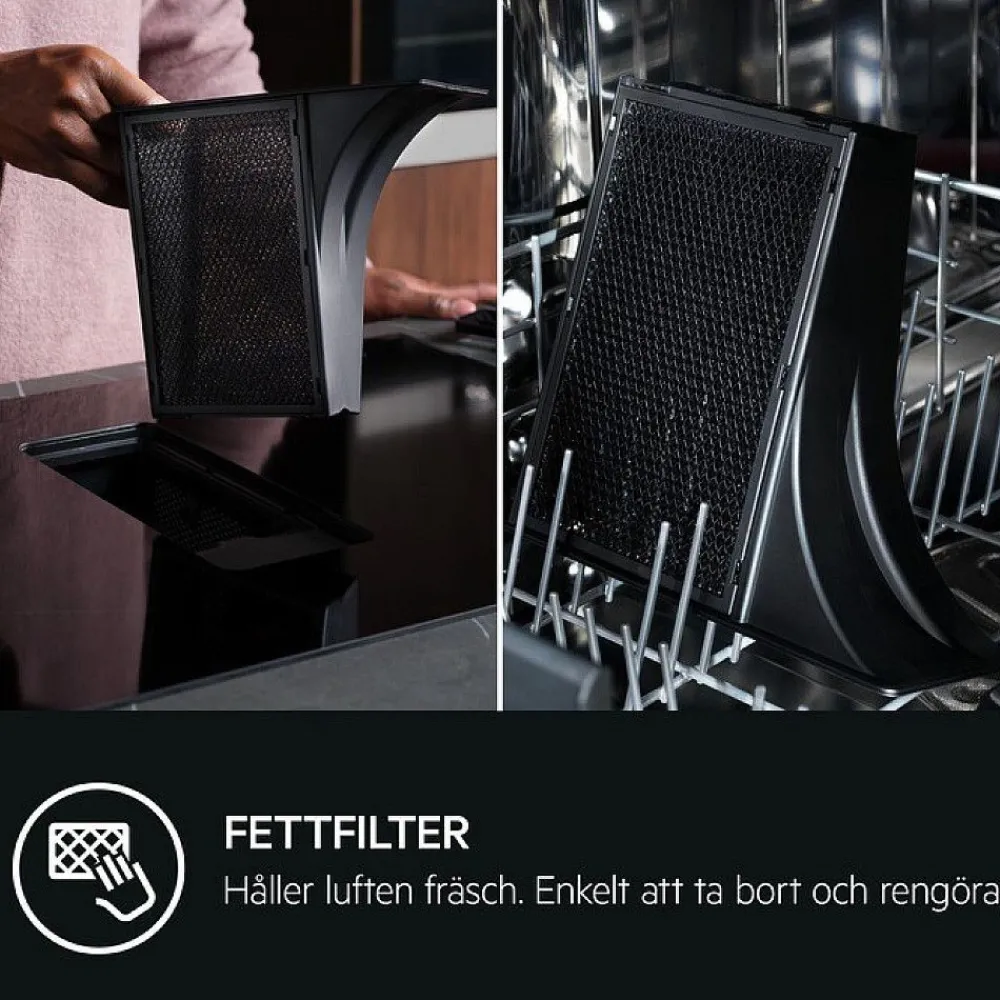 Outlet Induktioliesitaso liesituulettimella GCH74B01CB, 70cm, musta Keittotasot Liesituulettimella