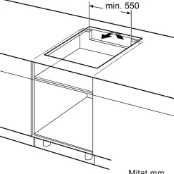 Induktiotaso Combizone Serie 4 PWP611BB5E 60cm*Bosch Clearance