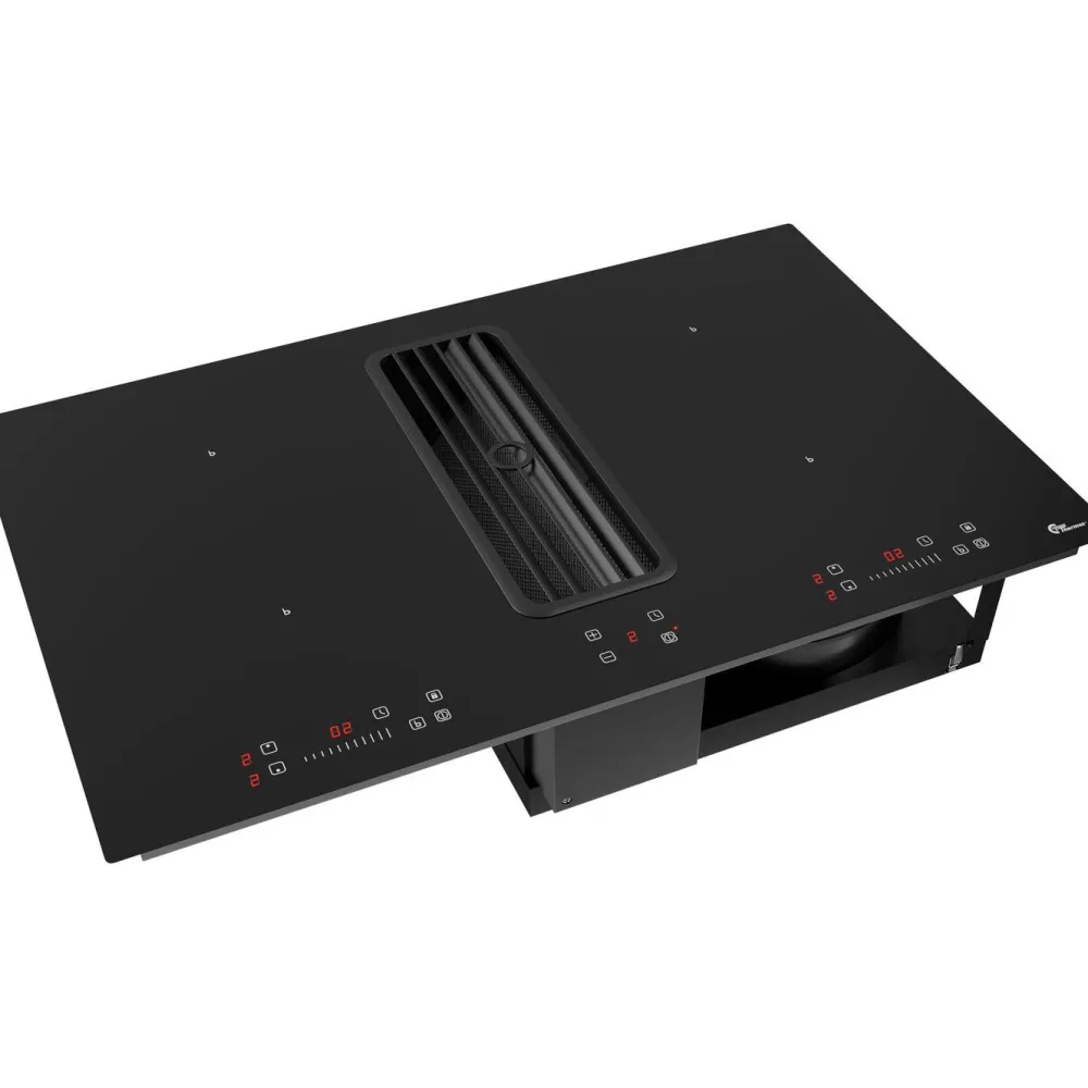 Induktiotaso liesituulettimella Le Mans Typhoon Compact 800 mm omalla moottorilla*Thermex