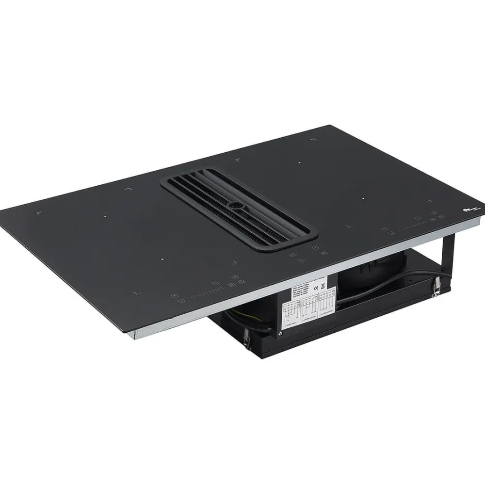 Induktiotaso liesituulettimella Typhoon II Flex Zone, 800mm, musta, omalla moottorilla*Thermex Online