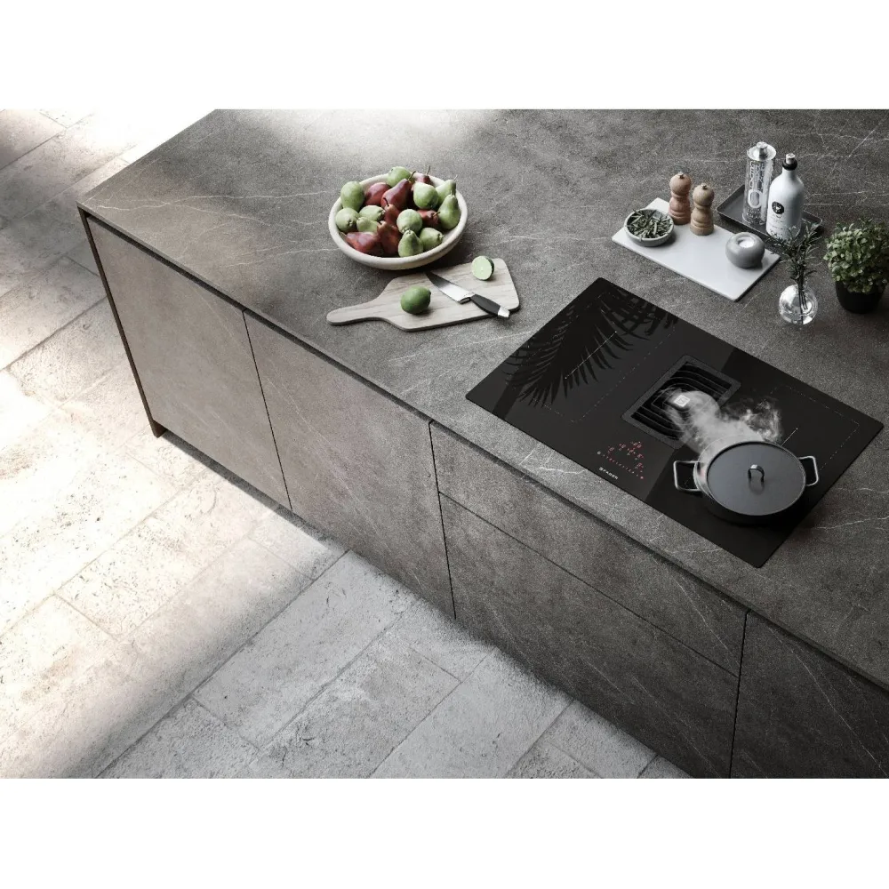 Outlet Induktiotaso liesituulettimella Galileo Smart omalla moottorilla 83cm musta Keittotasot Liesituulettimella