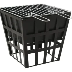 Sale 2-in-1 tulimalja/grilli 34x34x48 cm teräs Pihagrillit