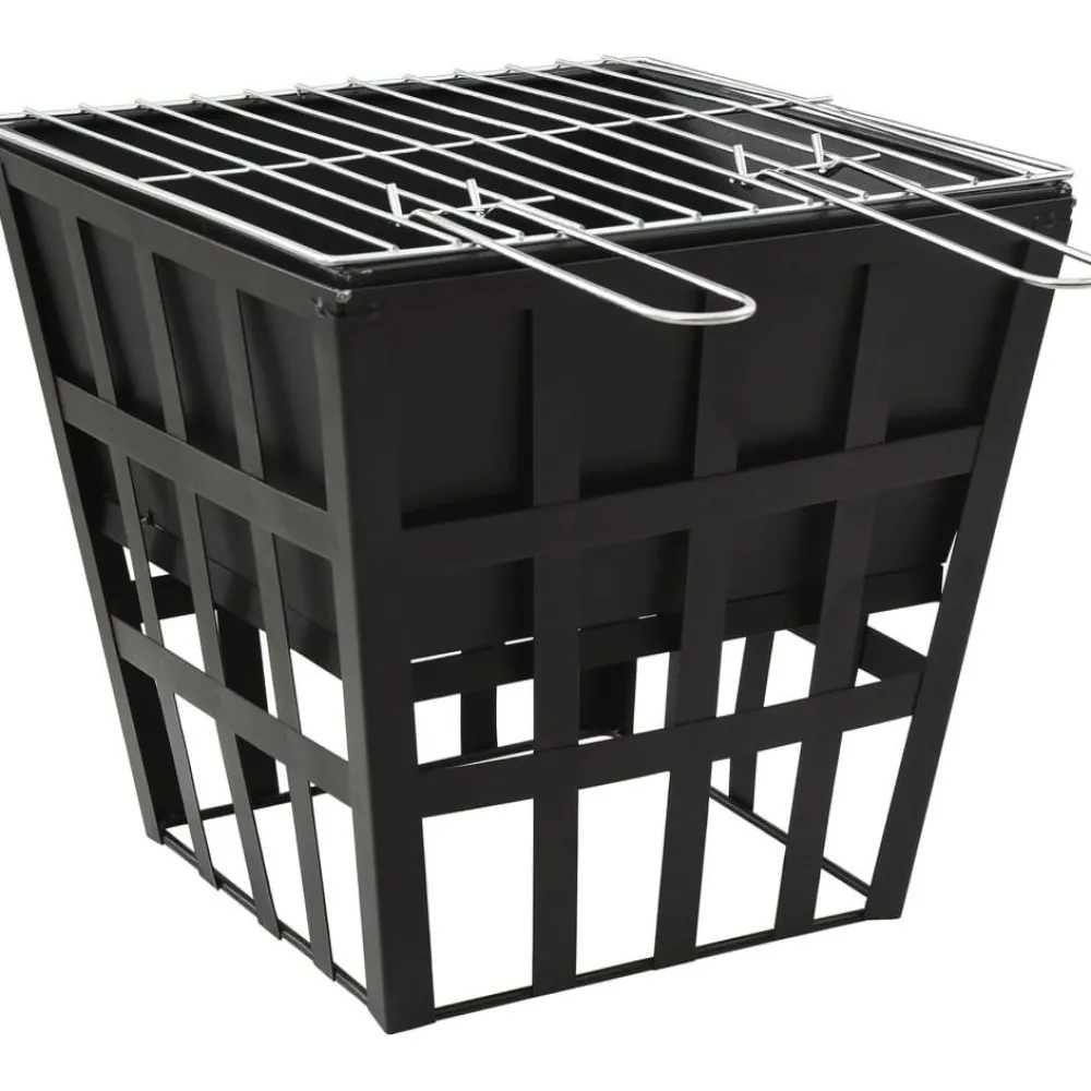 Sale 2-in-1 tulimalja/grilli 34x34x48 cm teräs Pihagrillit