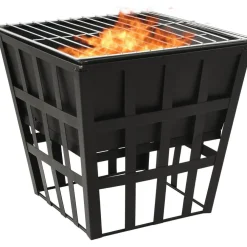 Sale 2-in-1 tulimalja/grilli 34x34x48 cm teräs Pihagrillit