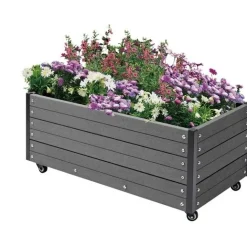 Istutuslaatikko pyörillä 36x90x50 cm komposiitti*Hortus Discount