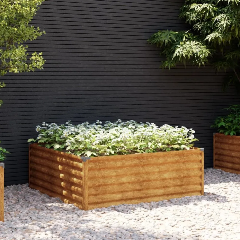 Sale Istutuslaatikko 100x100x36 cm corten-teräs Istutuslaatikot|Puutarhatarvikkeet
