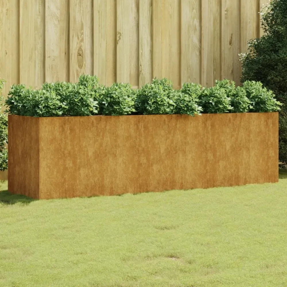 Outlet Istutuslaatikko 280x80x80 cm corten-teräs Istutuslaatikot|Puutarhatarvikkeet