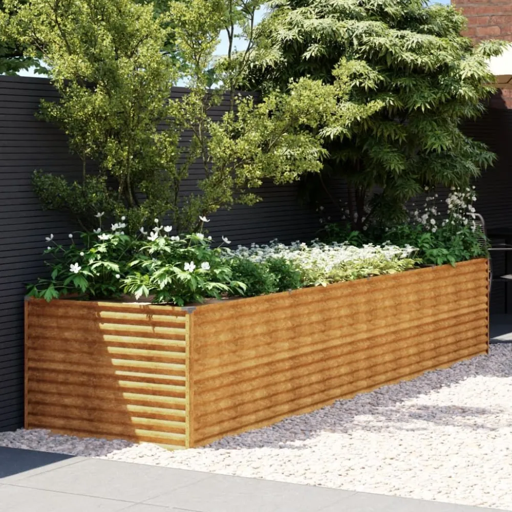 Istutuslaatikko 386x100x69 cm corten-teräs*FinePRICE Outlet