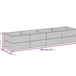 Istutuslaatikko 386x100x69 cm corten-teräs*FinePRICE Outlet