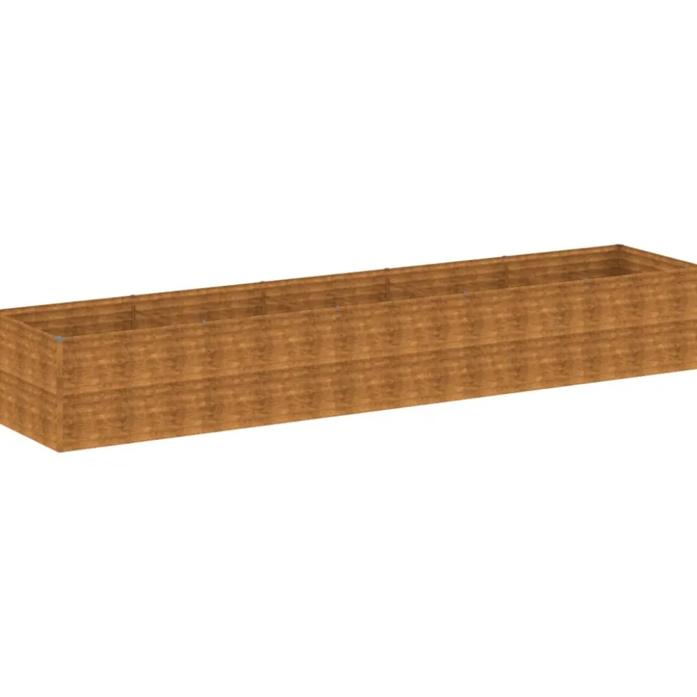 New Istutuslaatikko 479x100x69 cm corten-teräs Istutuslaatikot