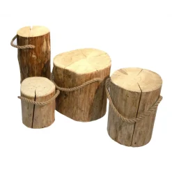 Hot Jakkara Pölkky Ø25-35 x 30 cm käsittelemätön Puutarhapenkit