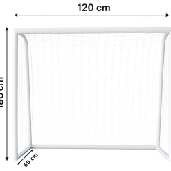 Discount Jalkapallomaali 180x120x60cm sisältää verkon valkoinen Urheiluvälineet