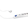 Jatkojohto 3+2 Kombi 3m 3-osainen + 2xUSB-A + kytkin valkoinen*Gelia Outlet