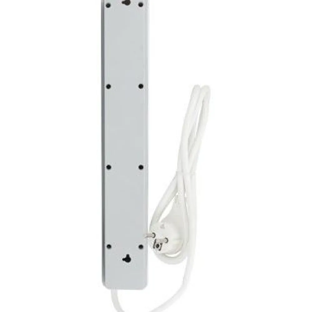 Jatkojohto 5+1+1 Kombi 2m 5-osainen + 1xUSB-A + 1xUSB-C valkoinen*Gelia