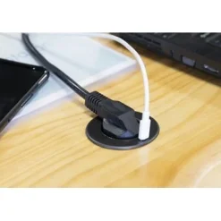 Jatkojohto Pöytäyksikkö 1+1 1,5m 1-osainen + 1xUSB-C + USB-A adapteri musta*Gelia Best