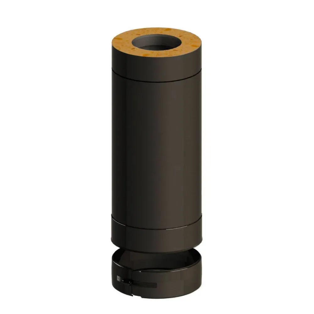 Hot Saunan Piippu ECO, 500 mm jatko-osa Ø115 mm, musta Saunan Savupiiput|Teräspiiput