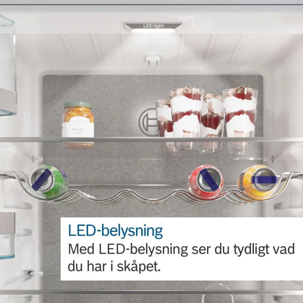 Jääkaappi ja pakastin KSV33VLEP GSN33VLEP Serie 4, 137cm, 324/225 l, teräs*Bosch Outlet
