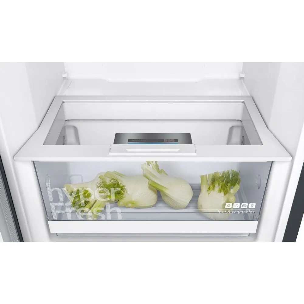 Jääkaappi ja pakastin KS36VVXDP GS36NVXEV iQ300, 120cm, 346/242 l, musta teräs*Siemens