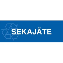 New Jäteastian merkintätarra "Sekajäte" Kyltit Ja Varoitustarrat