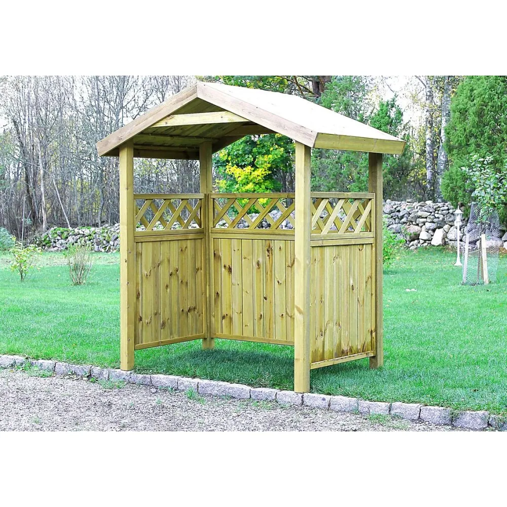 Jätekatos Lux Tupla harjakatto, 600l tai 2x240l astialle, eri värejä*Tammiston puu Hot