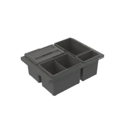 Sale Jätelajittelujärjestelmä Cube Basic Low M60 3x8L + 3L tummanharmaa Jätejärjestelmät