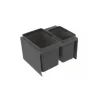 Best Jätelajittelujärjestelmä Cube Compact M50 1x10L + 1x19L tummanharmaa Jätejärjestelmät