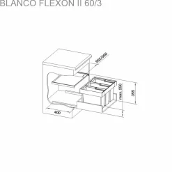 Jäteyksikkö Flexon II 60/3*Blanco Outlet