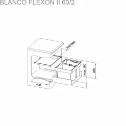 Jäteyksikkö Flexon II 60/2*Blanco Best