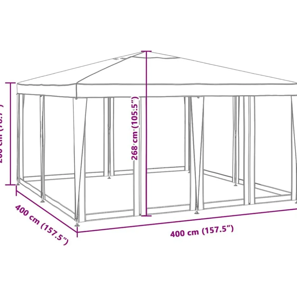 New Juhlateltta verkkosivuseinillä, HDPE, eri kokoja ja värejä (02196) Paviljongit|Paviljongit