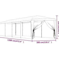New Juhlateltta verkkosivuseinillä, HDPE, eri kokoja ja värejä (02196) Paviljongit|Paviljongit