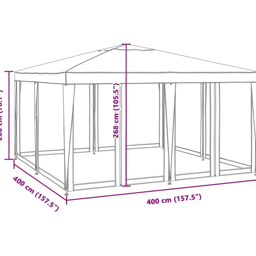 New Juhlateltta verkkosivuseinillä, HDPE, eri kokoja ja värejä (02196) Paviljongit|Paviljongit