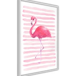 Juliste Flamingo and Stripes kehyksillä eri kokoja*Artgeist Discount