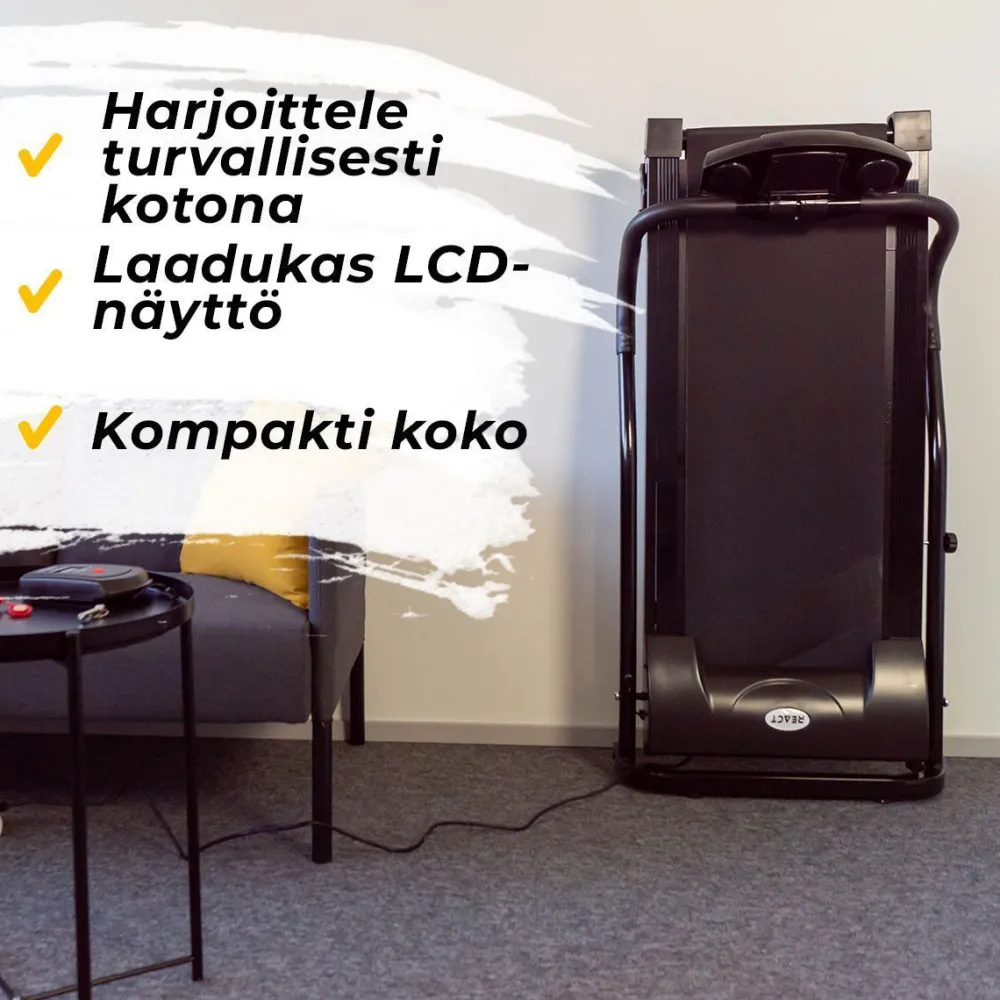 Juoksumatto moottorilla 1-10 km/h musta Juoksumatot