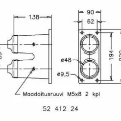 Discount Kaapelipääte LAK II/2X48 Kaapelikiinnikkeet