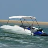 New 3-kaarinen bimini-kate, valkoinen, 183x140x137 cm Veneily