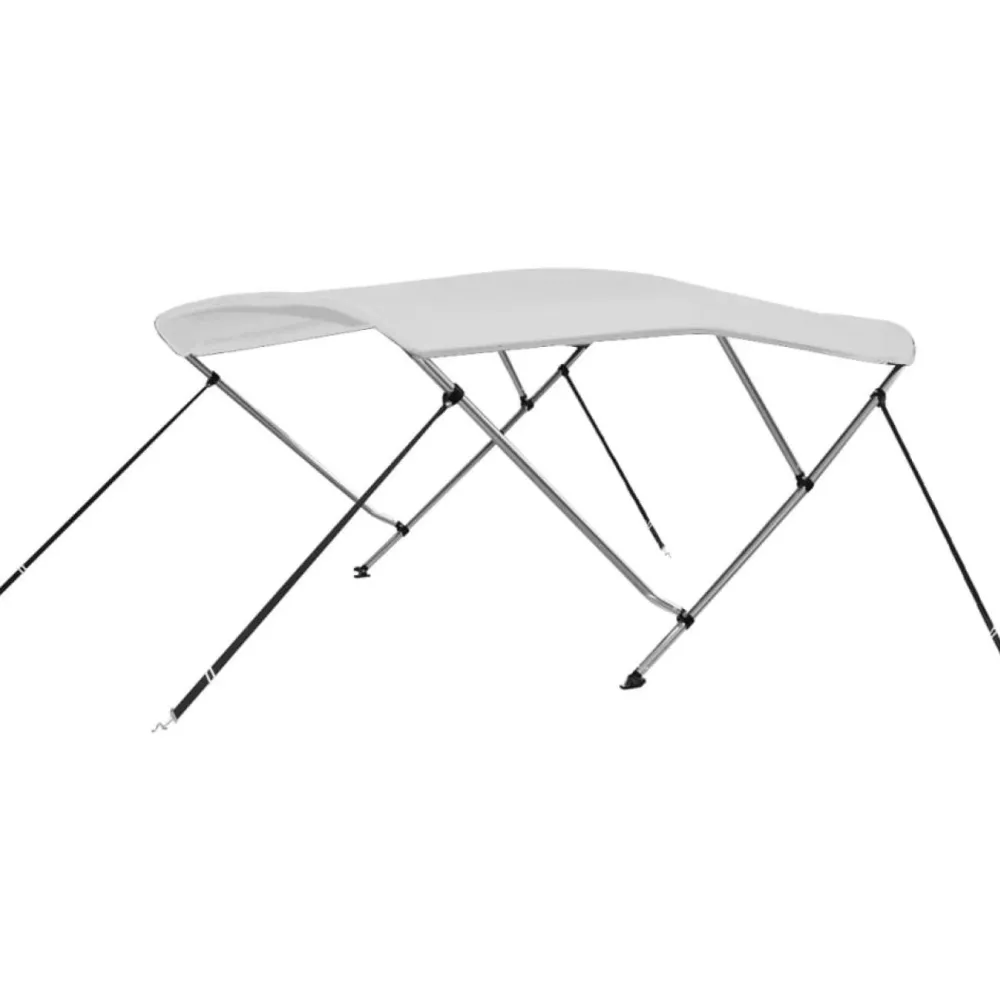 New 3-kaarinen bimini-kate, valkoinen, 183x140x137 cm Veneily
