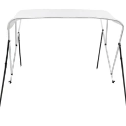 New 3-kaarinen bimini-kate, valkoinen, 183x140x137 cm Veneily