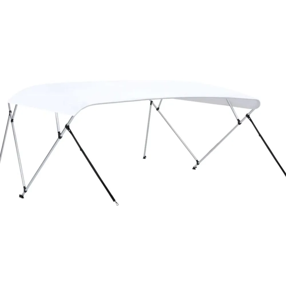 4-kaarinen bimini-kate, valkoinen 243x(230-244)x137 cm*FinePRICE Online