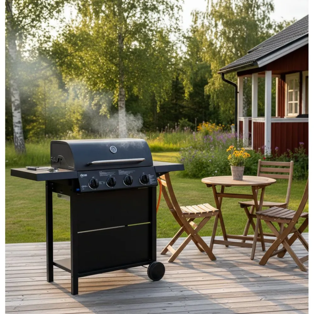 Kaasugrilli Barbeque 10140, 4 poltinta, musta*Dose Discount