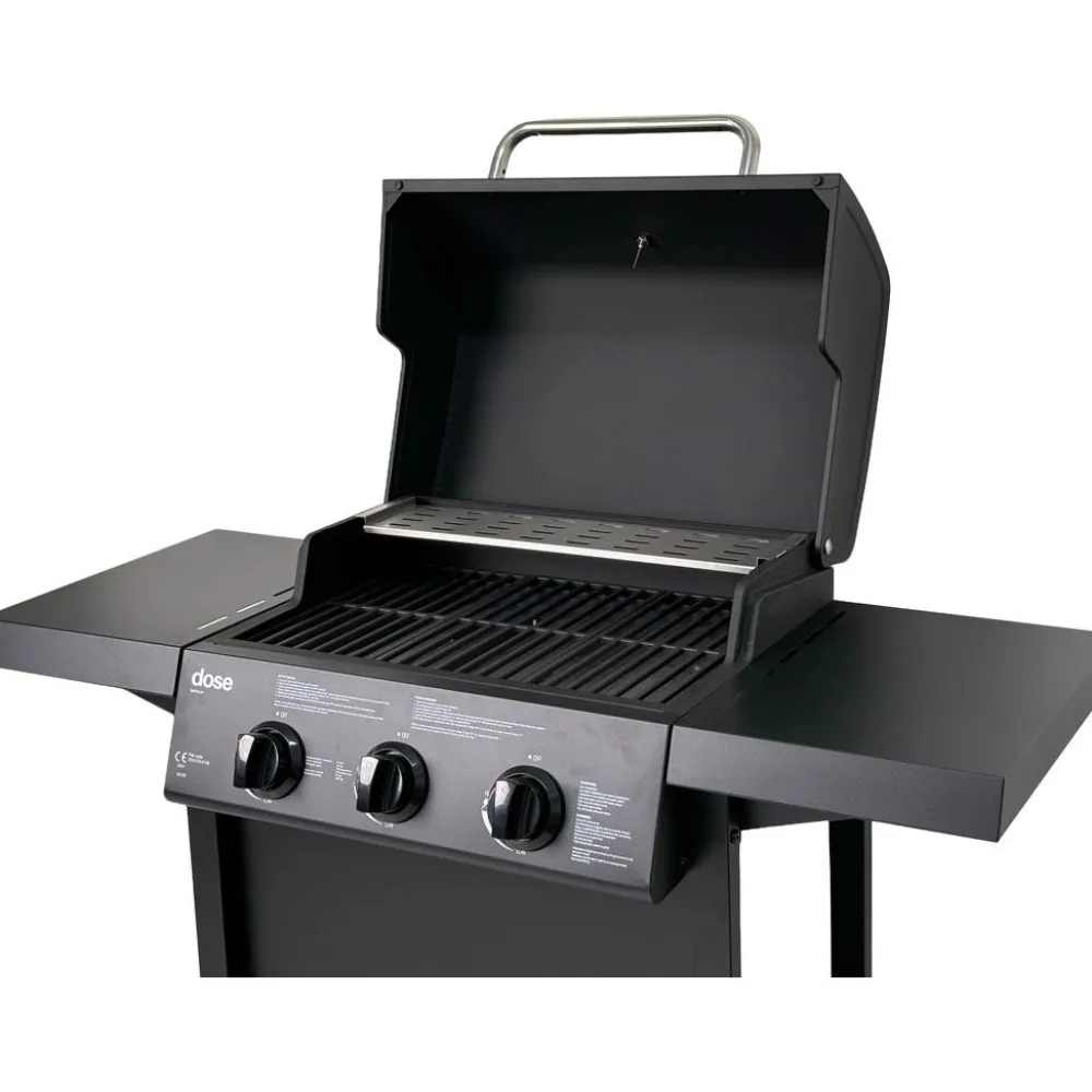 Kaasugrilli Barbeque 10139, 3 poltinta, musta Kaasugrillit