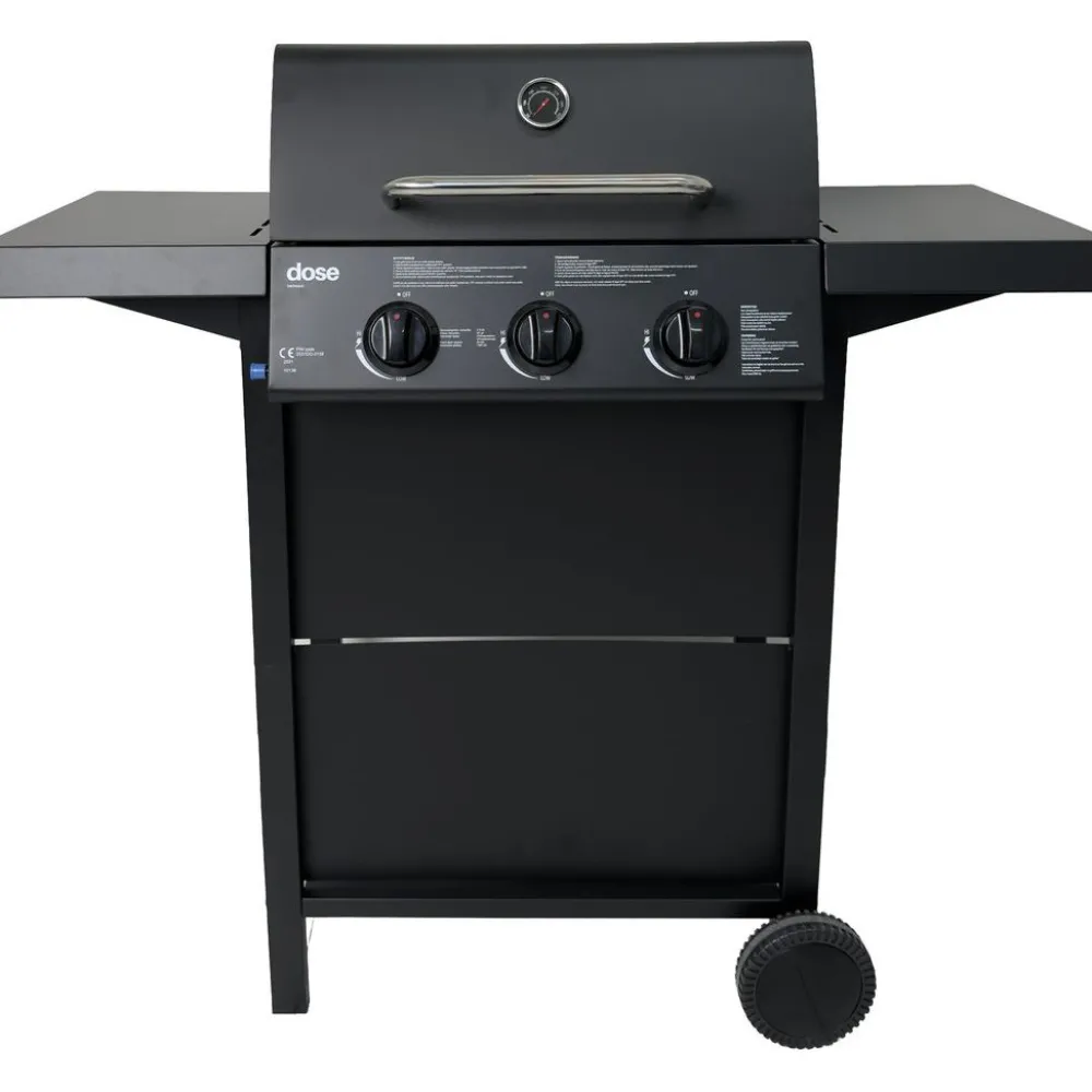 Kaasugrilli Barbeque 10139, 3 poltinta, musta Kaasugrillit