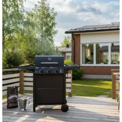 Kaasugrilli Barbeque 10139, 3 poltinta, musta Kaasugrillit